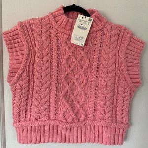 NWT Crop Knit Vest